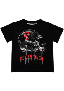 Texas Tech Red Raiders Youth Black Helmet Short Sleeve T-Shirt