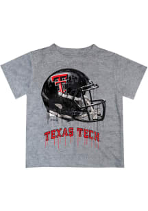Texas Tech Red Raiders Youth Grey Helmet Short Sleeve T-Shirt