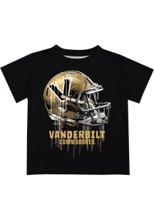 Vanderbilt Commodores Youth Black Helmet Short Sleeve T-Shirt