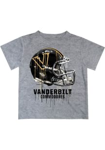 Vanderbilt Commodores Youth Grey Helmet Short Sleeve T-Shirt