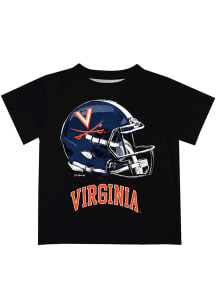 Virginia Cavaliers Youth Black Helmet Short Sleeve T-Shirt