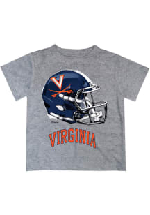 Virginia Cavaliers Youth Grey Helmet Short Sleeve T-Shirt