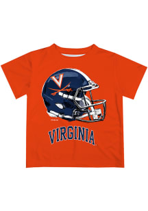Virginia Cavaliers Youth Orange Helmet Short Sleeve T-Shirt