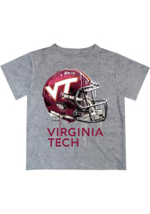 Virginia Tech Hokies Youth Grey Helmet Short Sleeve T-Shirt