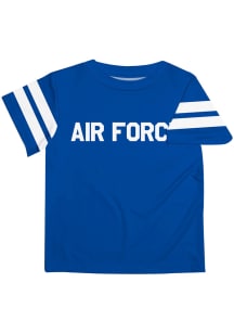 Vive La Fete Air Force Falcons Youth Blue Stripes Short Sleeve T-Shirt