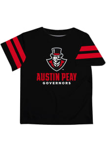 Vive La Fete Austin Peay Governors Youth Black Stripes Short Sleeve T-Shirt