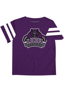 Vive La Fete Central Arkansas Bears Youth Purple Stripes Short Sleeve T-Shirt