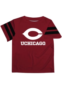 Vive La Fete University of Chicago Maroons Youth Maroon Stripes Short Sleeve T-Shirt