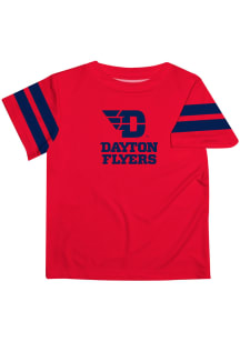 Dayton Flyers Youth Red Stripes Short Sleeve T-Shirt