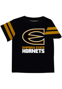 Emporia State Hornets Youth Black Stripes Short Sleeve T-Shirt