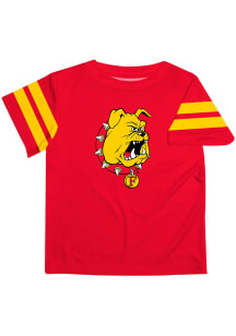 Ferris State Bulldogs Youth Red Stripes Short Sleeve T-Shirt