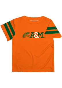 Vive La Fete Florida A&amp;M Rattlers Youth Orange Stripes Short Sleeve T-Shirt