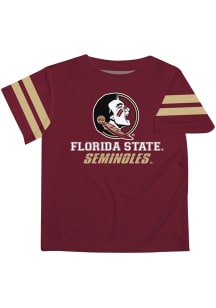 Florida State Seminoles Youth Maroon Stripes Short Sleeve T-Shirt