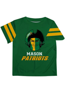 George Mason University Youth Green Stripes Short Sleeve T-Shirt