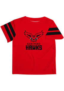 Hartford Hawks Youth Red Stripes Short Sleeve T-Shirt