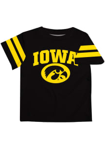Iowa Hawkeyes Youth Black Stripes Short Sleeve T-Shirt