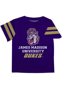 James Madison Dukes Youth Purple Stripes Short Sleeve T-Shirt
