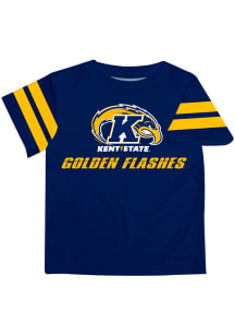 Kent State Golden Flashes Youth Blue Stripes Short Sleeve T-Shirt