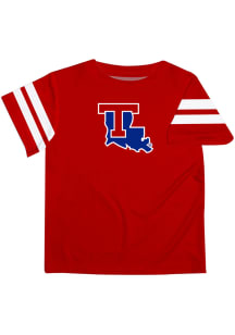Louisiana Tech Bulldogs Youth Red Stripes Short Sleeve T-Shirt