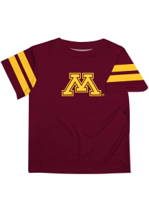 Minnesota Golden Gophers Youth Maroon Stripes Short Sleeve T-Shirt