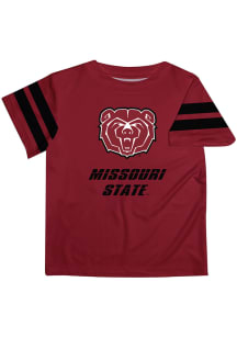 Missouri State Bears Youth Maroon Stripes Short Sleeve T-Shirt