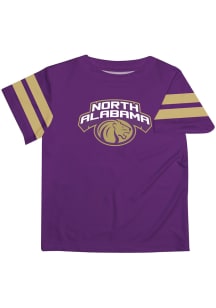 North Alabama Lions Youth Purple Stripes Short Sleeve T-Shirt