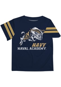 Navy Midshipmen Youth Navy Blue Stripes Short Sleeve T-Shirt