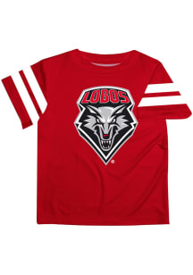 New Mexico Lobos Youth Red Stripes Short Sleeve T-Shirt