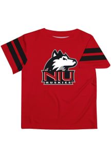 Northern Illinois Huskies Youth Red Stripes Short Sleeve T-Shirt