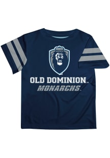 Old Dominion Monarchs Youth Navy Blue Stripes Short Sleeve T-Shirt