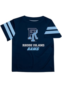 Rhode Island Rams Youth Navy Blue Stripes Short Sleeve T-Shirt