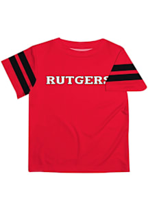 Vive La Fete Rutgers Scarlet Knights Youth Red Stripes Short Sleeve T-Shirt