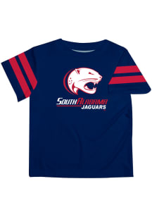 South Alabama Jaguars Youth Blue Stripes Short Sleeve T-Shirt