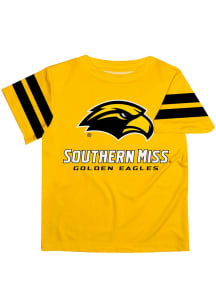 Southern Mississippi Golden Eagles Youth Gold Stripes Short Sleeve T-Shirt