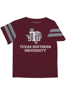 Texas Southern Tigers Youth Maroon Stripes Short Sleeve T-Shirt