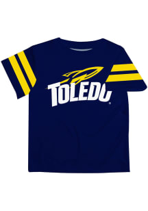 Toledo Rockets Youth Blue Stripes Short Sleeve T-Shirt