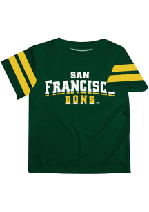 USF Dons Youth Green Stripes Short Sleeve T-Shirt