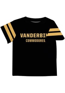 Vanderbilt Commodores Youth Black Stripes Short Sleeve T-Shirt