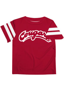 Washington State Cougars Youth Red Stripes Short Sleeve T-Shirt