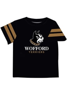 Wofford Terriers Youth Black Stripes Short Sleeve T-Shirt