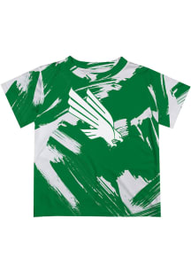 North Texas Mean Green Youth Green Paint Brush Short Sleeve T-Shirt
