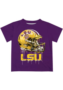 LSU Tigers Infant Helmet Short Sleeve T-Shirt Purple