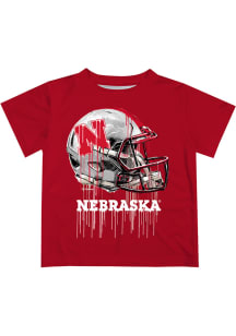 Infant Nebraska Cornhuskers Red Vive La Fete Helmet Short Sleeve T-Shirt