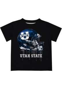 Utah State Aggies Infant Helmet Short Sleeve T-Shirt Black