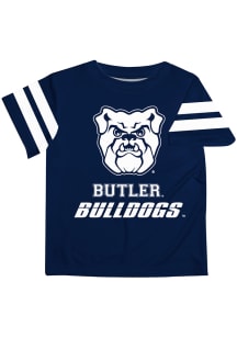 Vive La Fete Butler Bulldogs Infant Stripes Short Sleeve T-Shirt Navy Blue