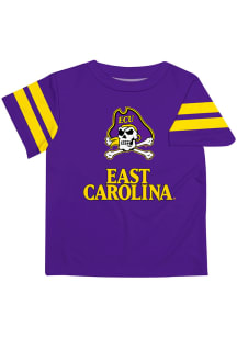 East Carolina Pirates Infant Stripes Short Sleeve T-Shirt Purple