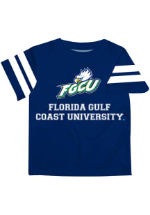 Vive La Fete Florida Gulf Coast Eagles Infant Stripes Short Sleeve T-Shirt Blue