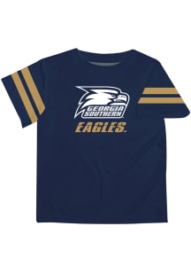 Georgia Southern Eagles Infant Stripes Short Sleeve T-Shirt Navy Blue