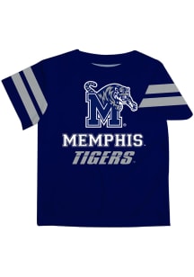 Vive La Fete Memphis Tigers Infant Stripes Short Sleeve T-Shirt Blue