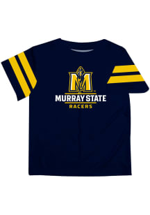 Murray State Racers Infant Stripes Short Sleeve T-Shirt Navy Blue